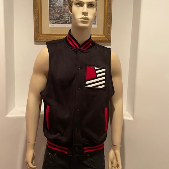 Popular Demand Vest Black Red Size L - Picture 1 of 10